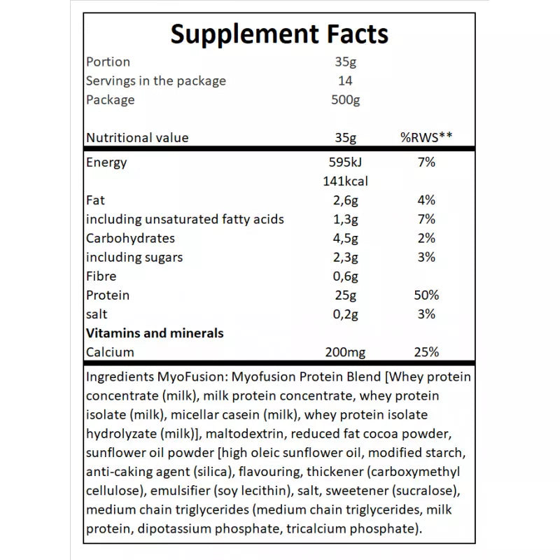 Gaspari Nutrition Myofusion 500 g