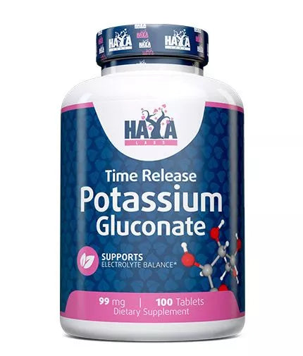Haya Labs Potassium Gluconate (kalio gliukonatas)  100 tabl.