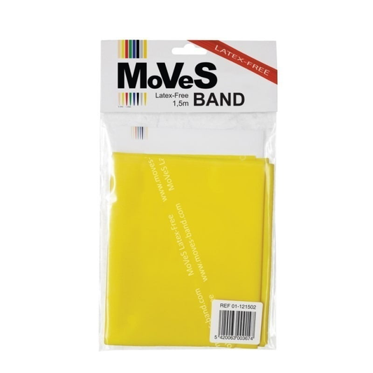 Pasipriešinimo juosta Moves Band be latekso. geltona. 1.5 m