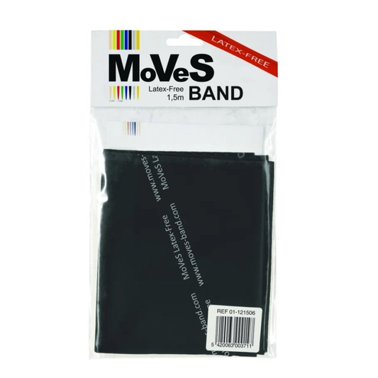Pasipriešinimo juosta MoVeS Band be latekso. juoda. 1.5 m