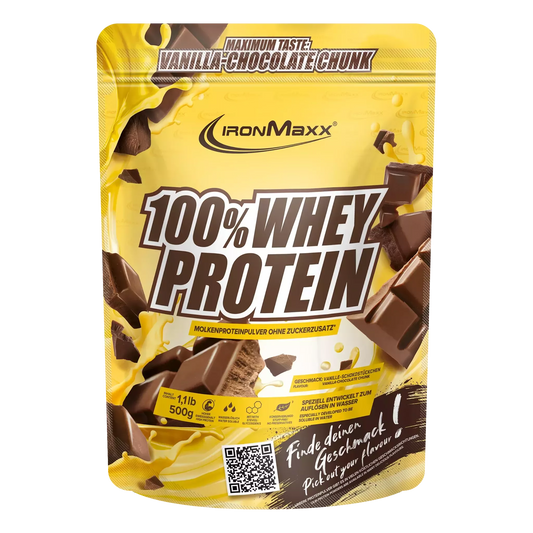 IronMaxx 100% Whey Protein (Vanilla Choco Chunk) 500 g. (Geriausias iki: 2026-06-30)