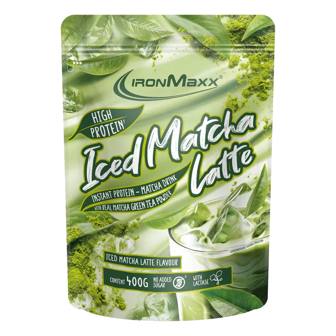 IronMaxx Iced Matcha Latte 400 g. (baltymų matcha gėrimas)