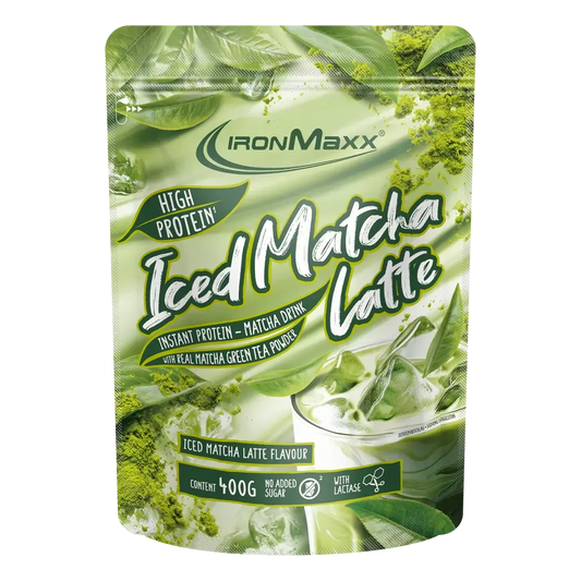 IronMaxx Iced Matcha Latte 400 g. (baltymų matcha gėrimas)