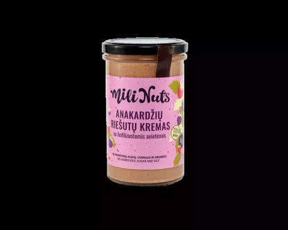 Mili Nuts Cashew Nut Cream with Freeze-Dried Raspberries
