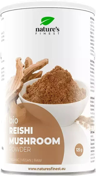 Nature's Finest tikrinių blizgučių (reishi grybų) milteliai, ekologiški 125 g.