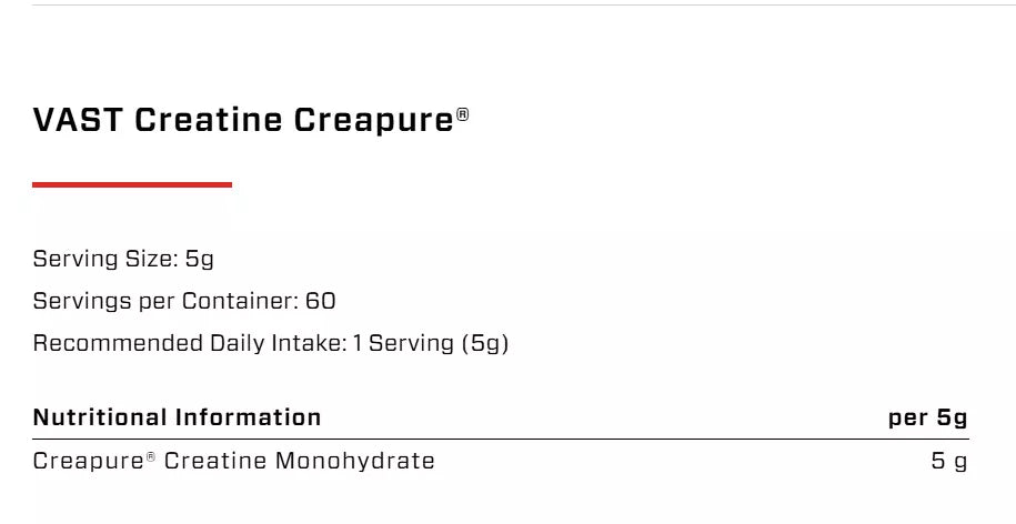 VAST Creatine Creapure 300 g
